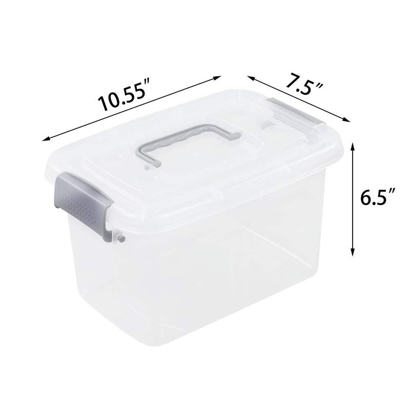 Saedy 5 Quart Latching Box, Great Funtionality Plastic Storage Bin with Lid (6 Packs) - Image 2